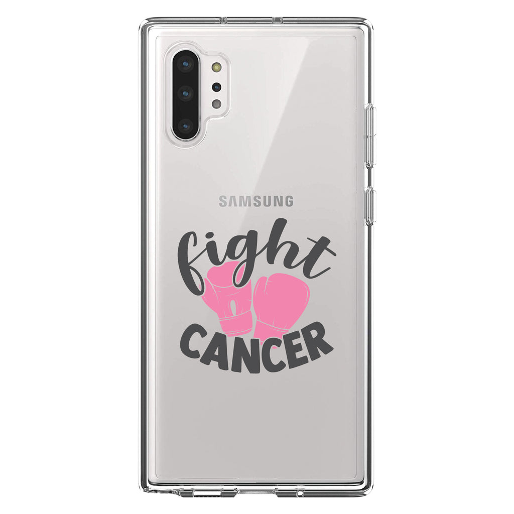 Pink Ribbon Cancer, Fight Boxing Gloves Clear Shockproof iPhone Case, view 10
