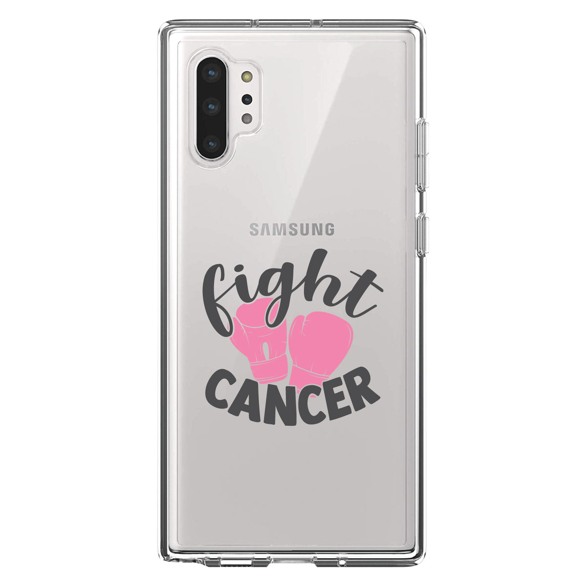 Pink Ribbon Cancer, Fight Boxing Gloves Clear Shockproof iPhone Case, view 10