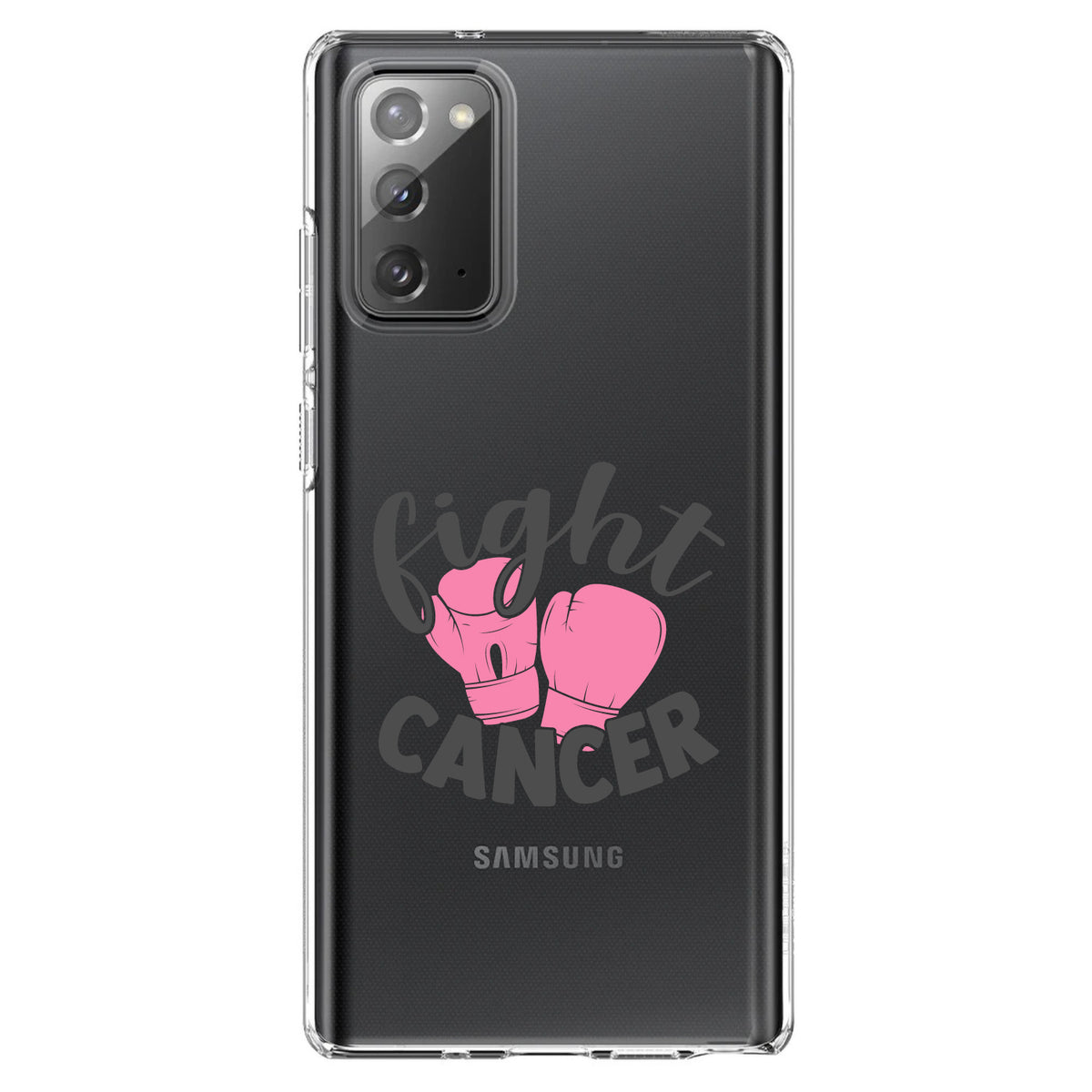 Pink Ribbon Cancer, Fight Boxing Gloves Clear Shockproof iPhone Case, view 7
