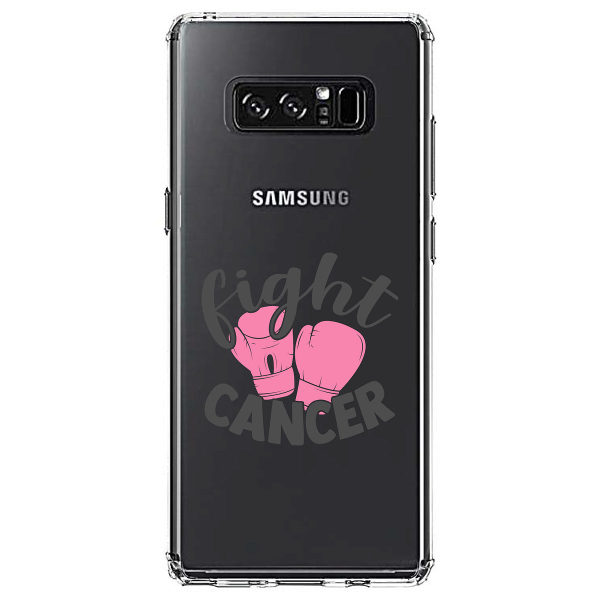 Pink Ribbon Cancer, Fight Boxing Gloves Clear Shockproof iPhone Case, view 12