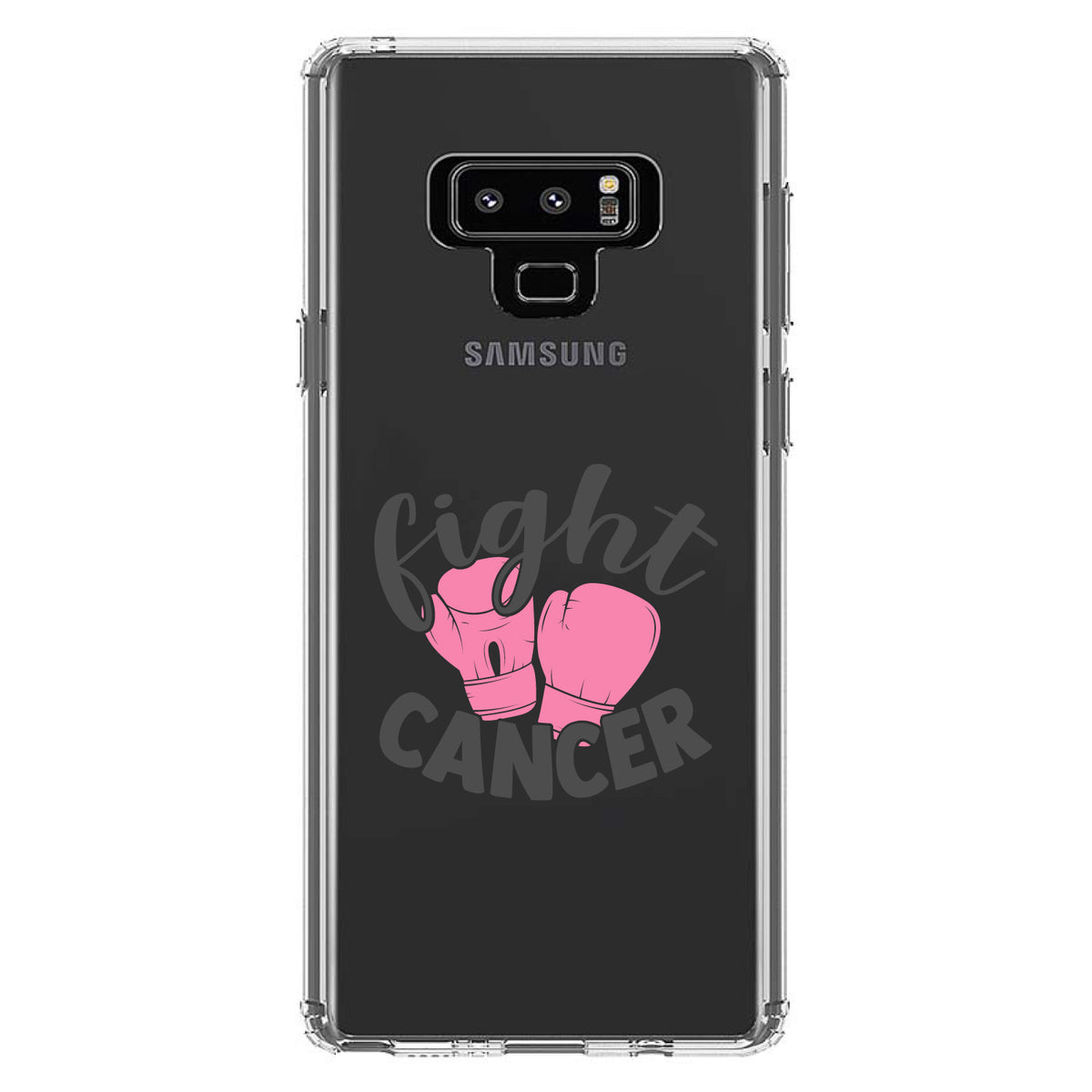 Pink Ribbon Cancer, Fight Boxing Gloves Clear Shockproof iPhone Case, view 11