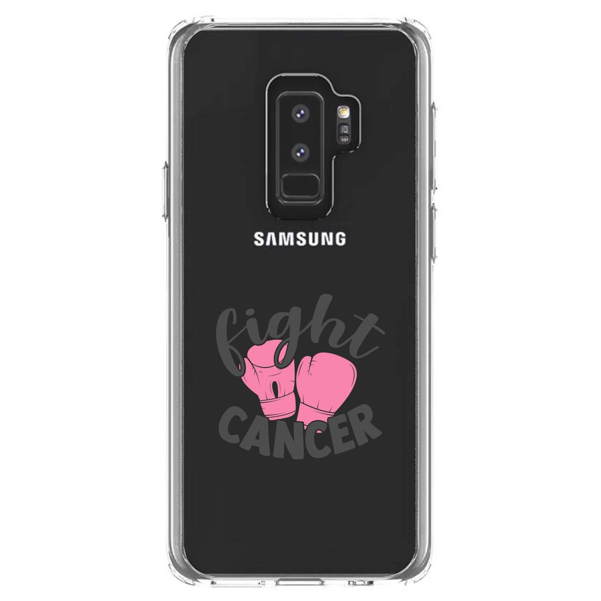 Pink Ribbon Cancer, Fight Boxing Gloves Clear Shockproof iPhone Case, view 20
