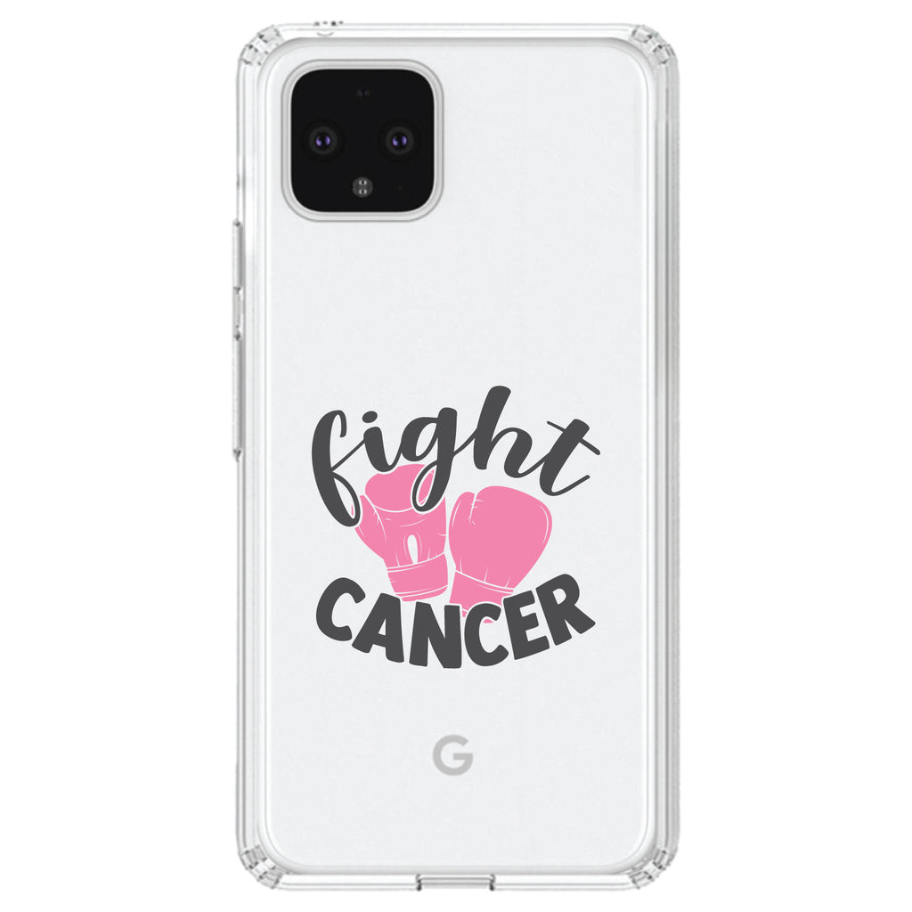 Pink Ribbon Cancer, Fight Boxing Gloves Clear Shockproof iPhone Case, view 23