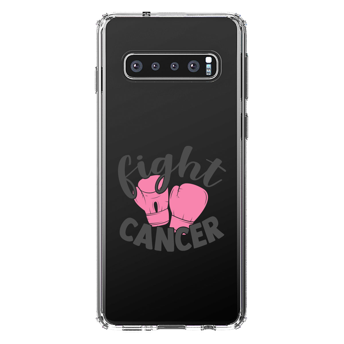 Pink Ribbon Cancer, Fight Boxing Gloves Clear Shockproof iPhone Case, view 17