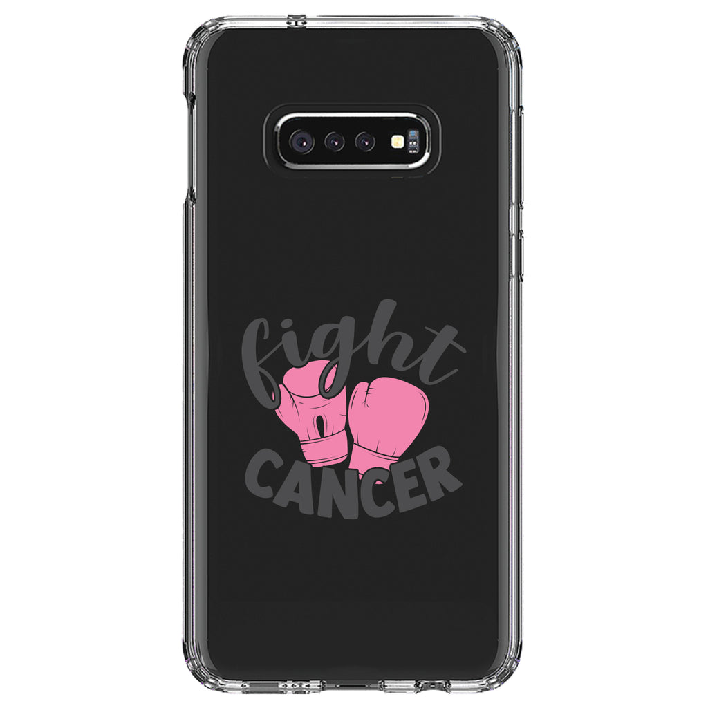 Pink Ribbon Cancer, Fight Boxing Gloves Clear Shockproof iPhone Case, view 18