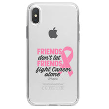 DistinctInk® Clear Shockproof Hybrid Case for Apple iPhone / Samsung Galaxy / Google Pixel - Don't Let Friends Fight Cancer Alone