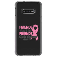 DistinctInk® Clear Shockproof Hybrid Case for Apple iPhone / Samsung Galaxy / Google Pixel - Don't Let Friends Fight Cancer Alone