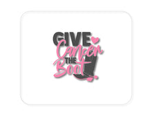 DistinctInk Custom Foam Rubber Mouse Pad - 1/4" Thick - Give Cancer the Boot - Cowboy Spurs