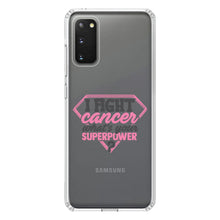 DistinctInk® Clear Shockproof Hybrid Case for Apple iPhone / Samsung Galaxy / Google Pixel - I Fight Cancer What's Your Superpower