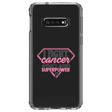 DistinctInk® Clear Shockproof Hybrid Case for Apple iPhone / Samsung Galaxy / Google Pixel - I Fight Cancer What's Your Superpower