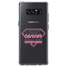 DistinctInk® Clear Shockproof Hybrid Case for Apple iPhone / Samsung Galaxy / Google Pixel - I Fight Cancer What's Your Superpower