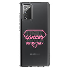 DistinctInk® Clear Shockproof Hybrid Case for Apple iPhone / Samsung Galaxy / Google Pixel - I Fight Cancer What's Your Superpower