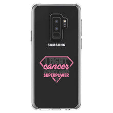 DistinctInk® Clear Shockproof Hybrid Case for Apple iPhone / Samsung Galaxy / Google Pixel - I Fight Cancer What's Your Superpower