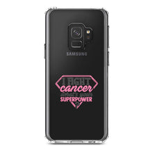 DistinctInk® Clear Shockproof Hybrid Case for Apple iPhone / Samsung Galaxy / Google Pixel - I Fight Cancer What's Your Superpower