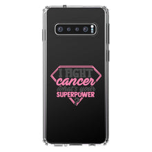 DistinctInk® Clear Shockproof Hybrid Case for Apple iPhone / Samsung Galaxy / Google Pixel - I Fight Cancer What's Your Superpower