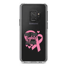 DistinctInk® Clear Shockproof Hybrid Case for Apple iPhone / Samsung Galaxy / Google Pixel - Pink Ribbon Cancer - No One Fights Alone