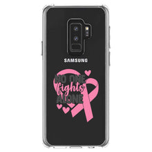 DistinctInk® Clear Shockproof Hybrid Case for Apple iPhone / Samsung Galaxy / Google Pixel - Pink Ribbon Cancer - No One Fights Alone