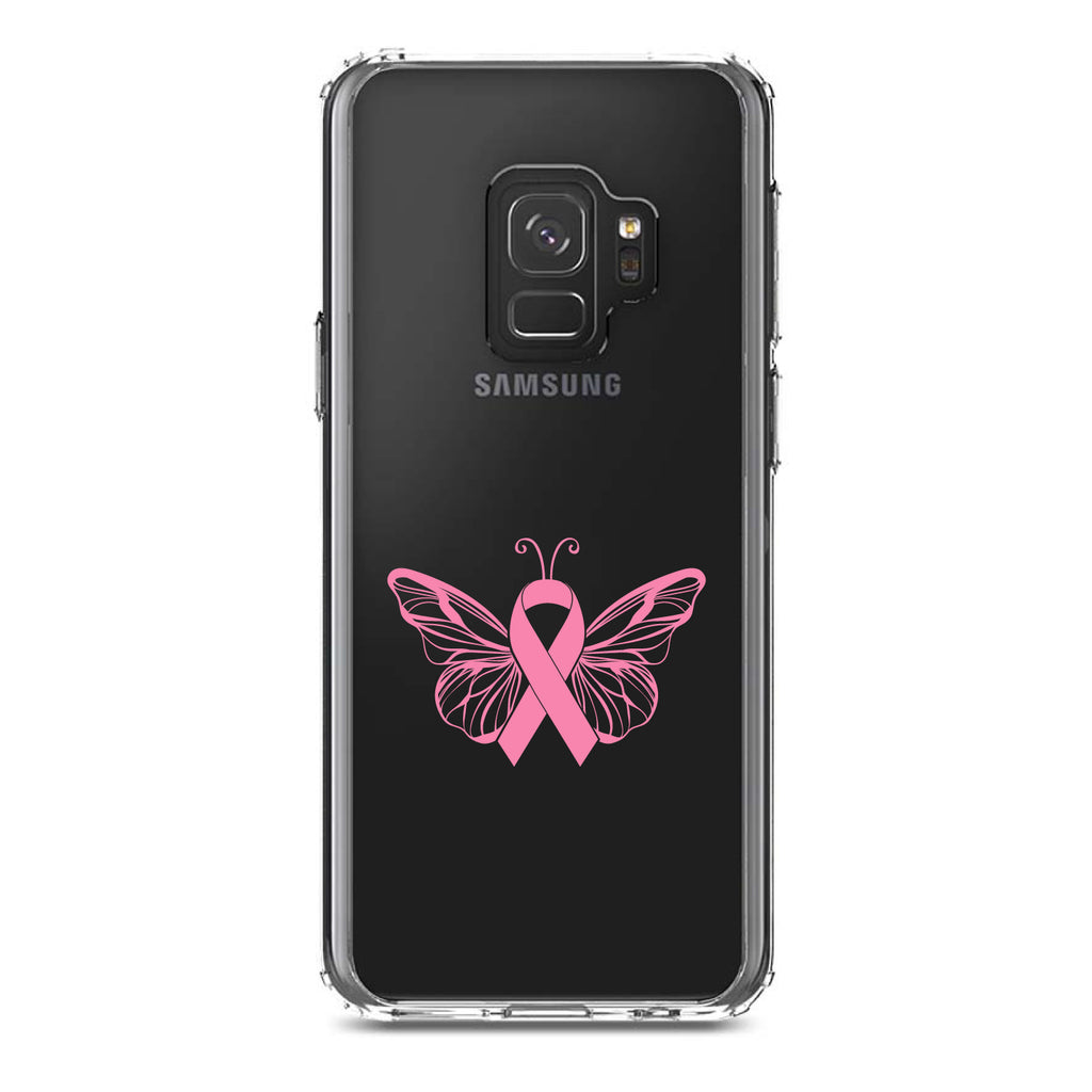Pink Ribbon Cancer, Butterfly Clear Shockproof iPhone Case, view 19