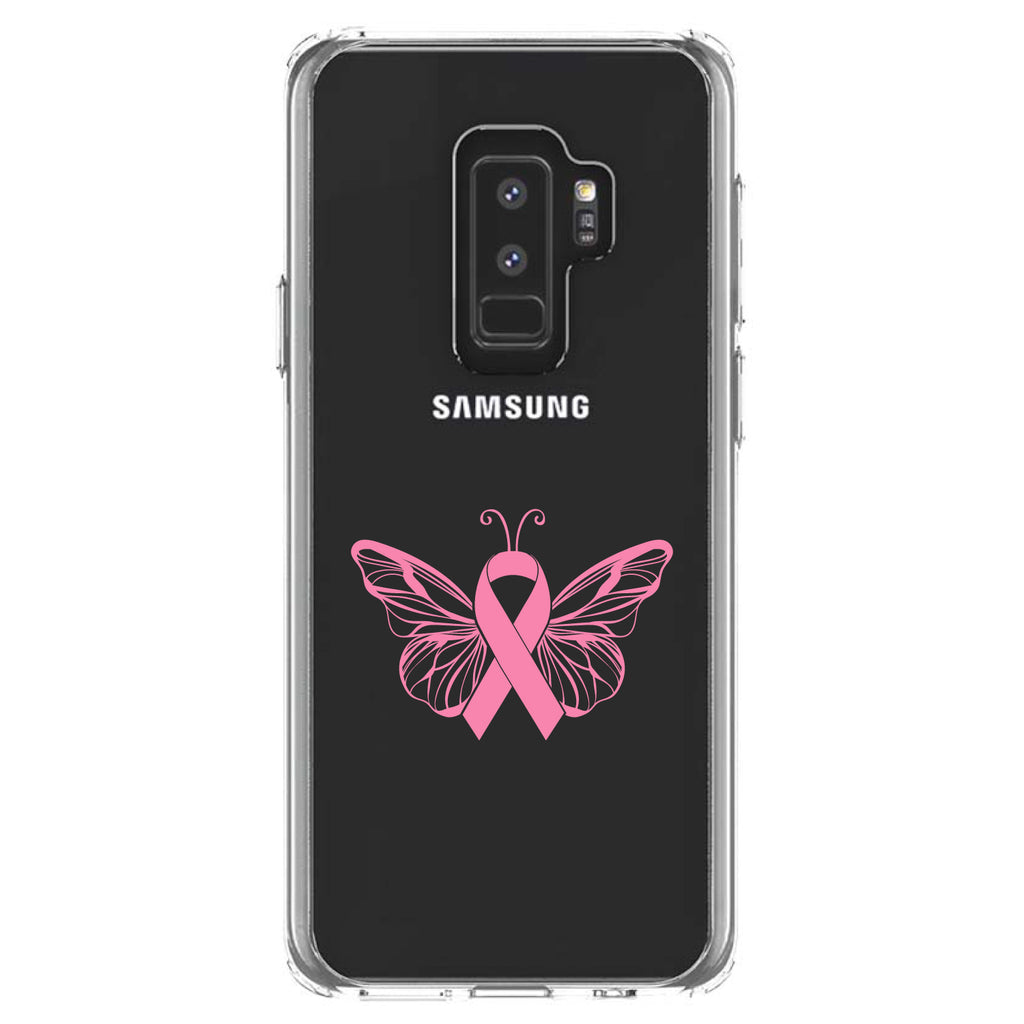Pink Ribbon Cancer, Butterfly Clear Shockproof iPhone Case, view 20