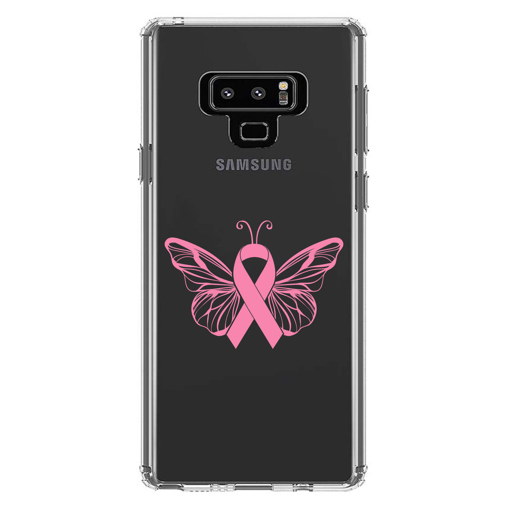 Pink Ribbon Cancer, Butterfly Clear Shockproof iPhone Case, view 11
