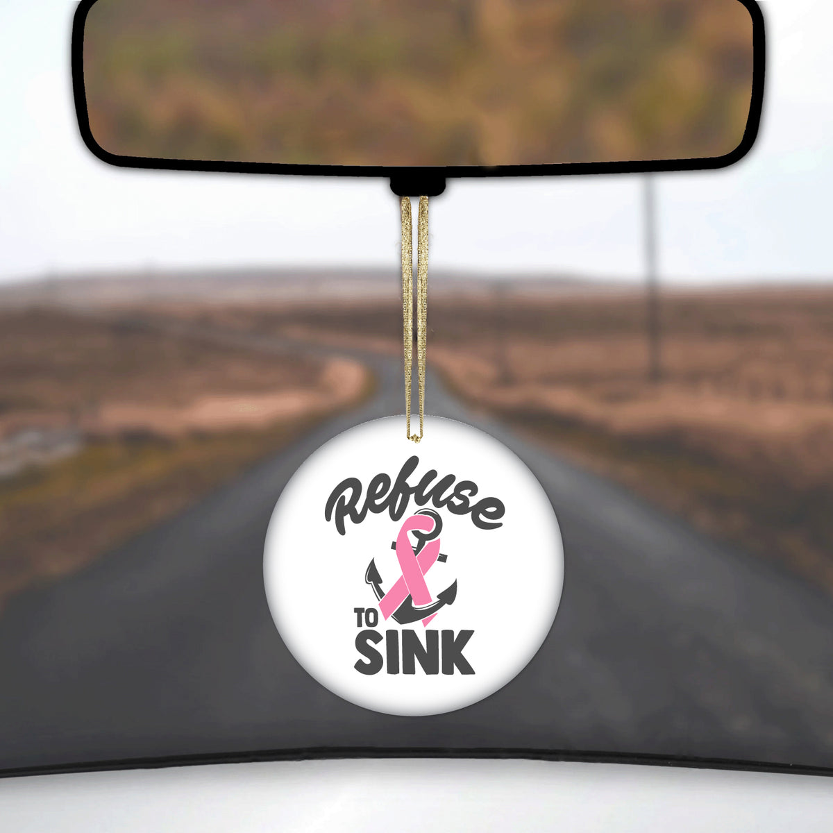 Refuse to Sink Anchor Ceramic Ornament, view 3