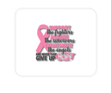 DistinctInk Custom Foam Rubber Mouse Pad - 1/4" Thick - Pink Ribbon Cancer - Support Admire Remember
