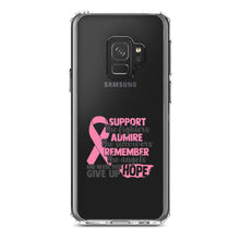 DistinctInk® Clear Shockproof Hybrid Case for Apple iPhone / Samsung Galaxy / Google Pixel - Pink Ribbon Cancer - Support Admire Remember