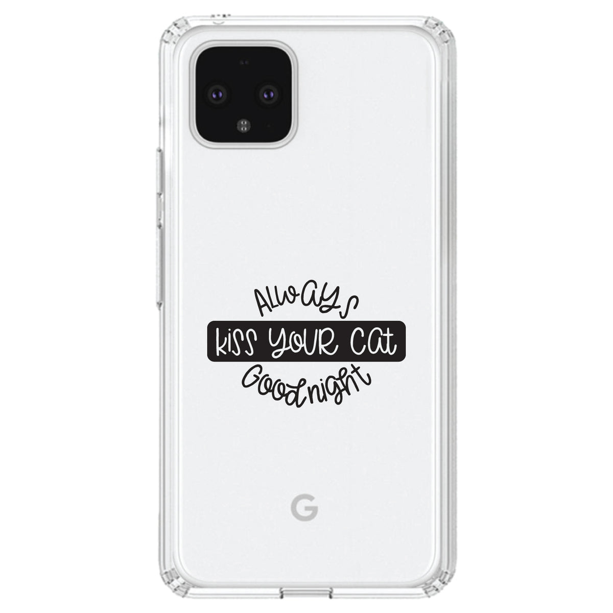 Always Kiss Your Cat Goodnight Clear Shockproof iPhone Case, view 24