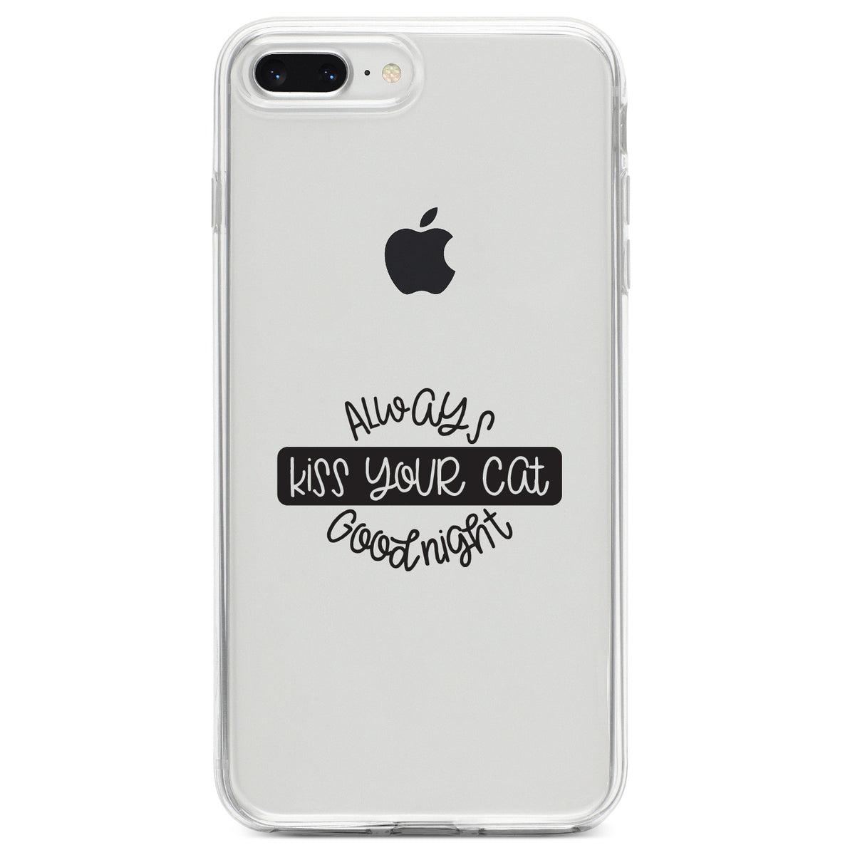 Always Kiss Your Cat Goodnight Clear Shockproof iPhone Case, view 6