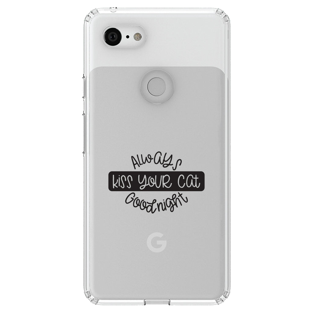 Always Kiss Your Cat Goodnight Clear Shockproof iPhone Case, view 22