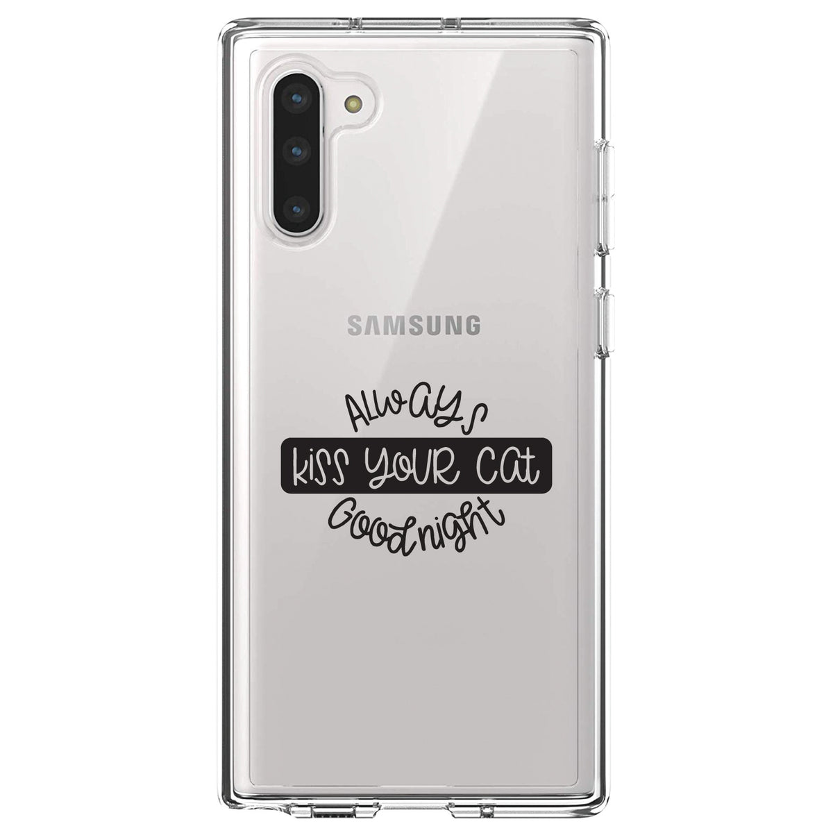 Always Kiss Your Cat Goodnight Clear Shockproof iPhone Case, view 9