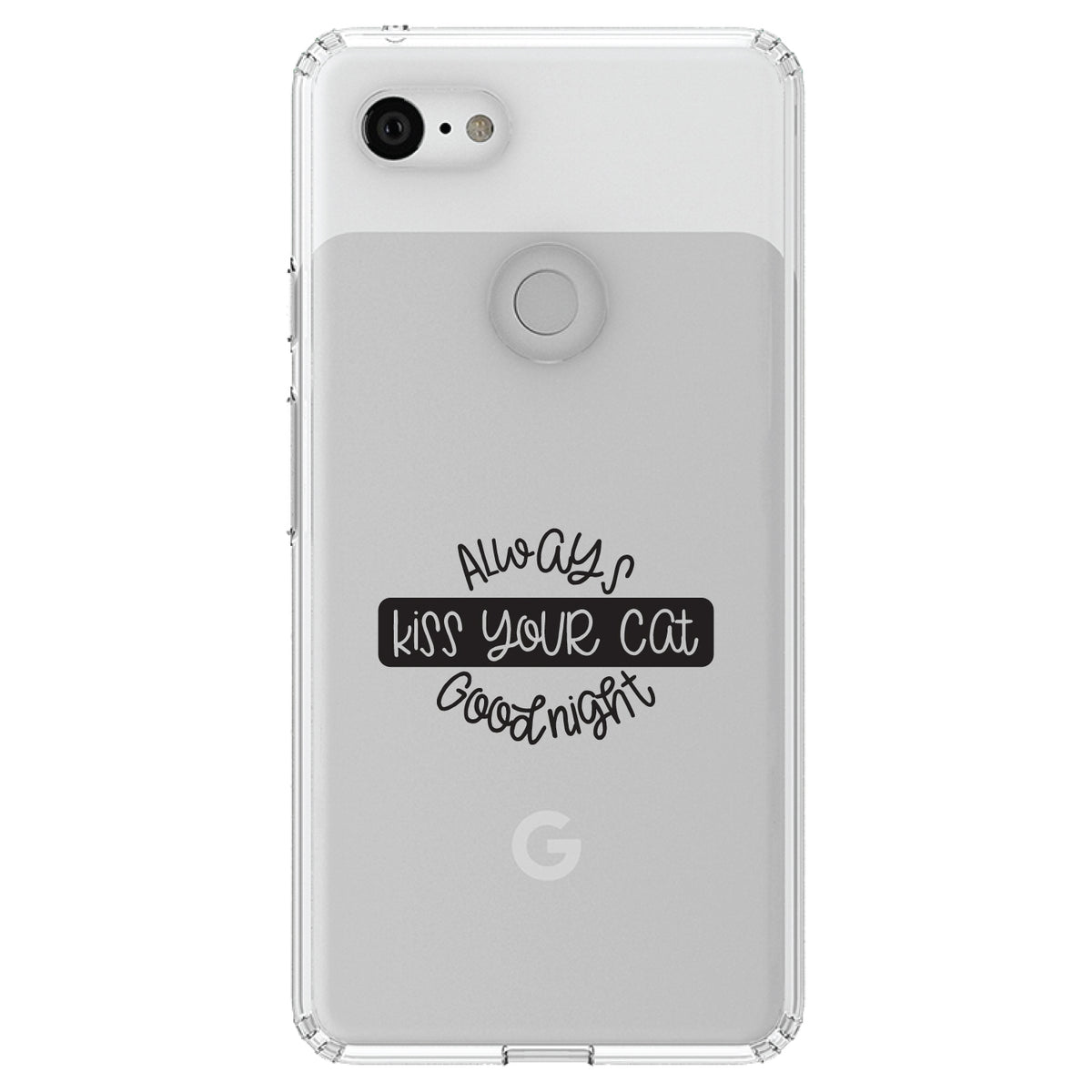 Always Kiss Your Cat Goodnight Clear Shockproof iPhone Case, view 21