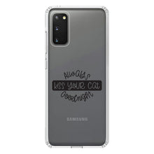 DistinctInk® Clear Shockproof Hybrid Case for Apple iPhone / Samsung Galaxy / Google Pixel - Always Kiss Your Cat Goodnight