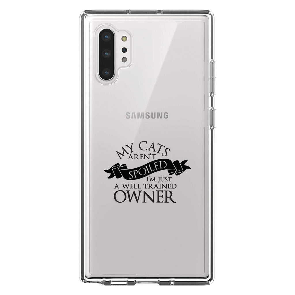 Cats Aren't Spoiled Well Trained Owner Clear Shockproof iPhone Case, view 10