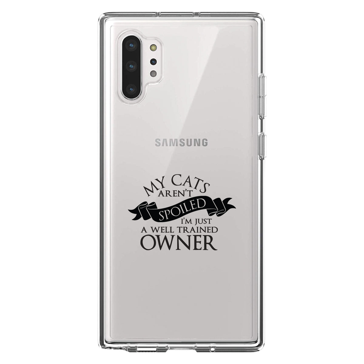 Cats Aren't Spoiled Well Trained Owner Clear Shockproof iPhone Case, view 10