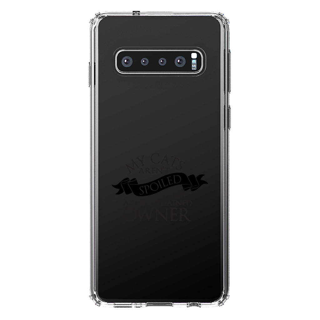 Cats Aren't Spoiled Well Trained Owner Clear Shockproof iPhone Case, view 16