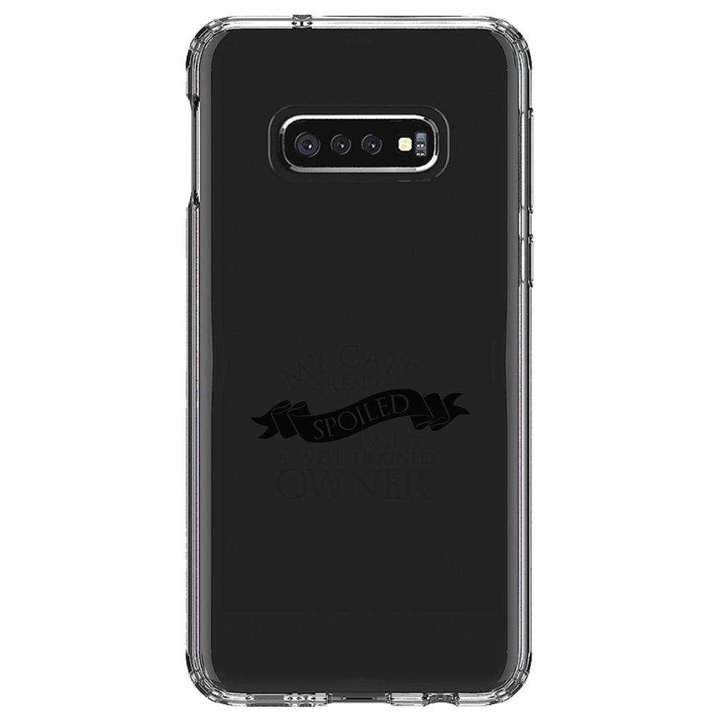 Cats Aren't Spoiled Well Trained Owner Clear Shockproof iPhone Case, view 18