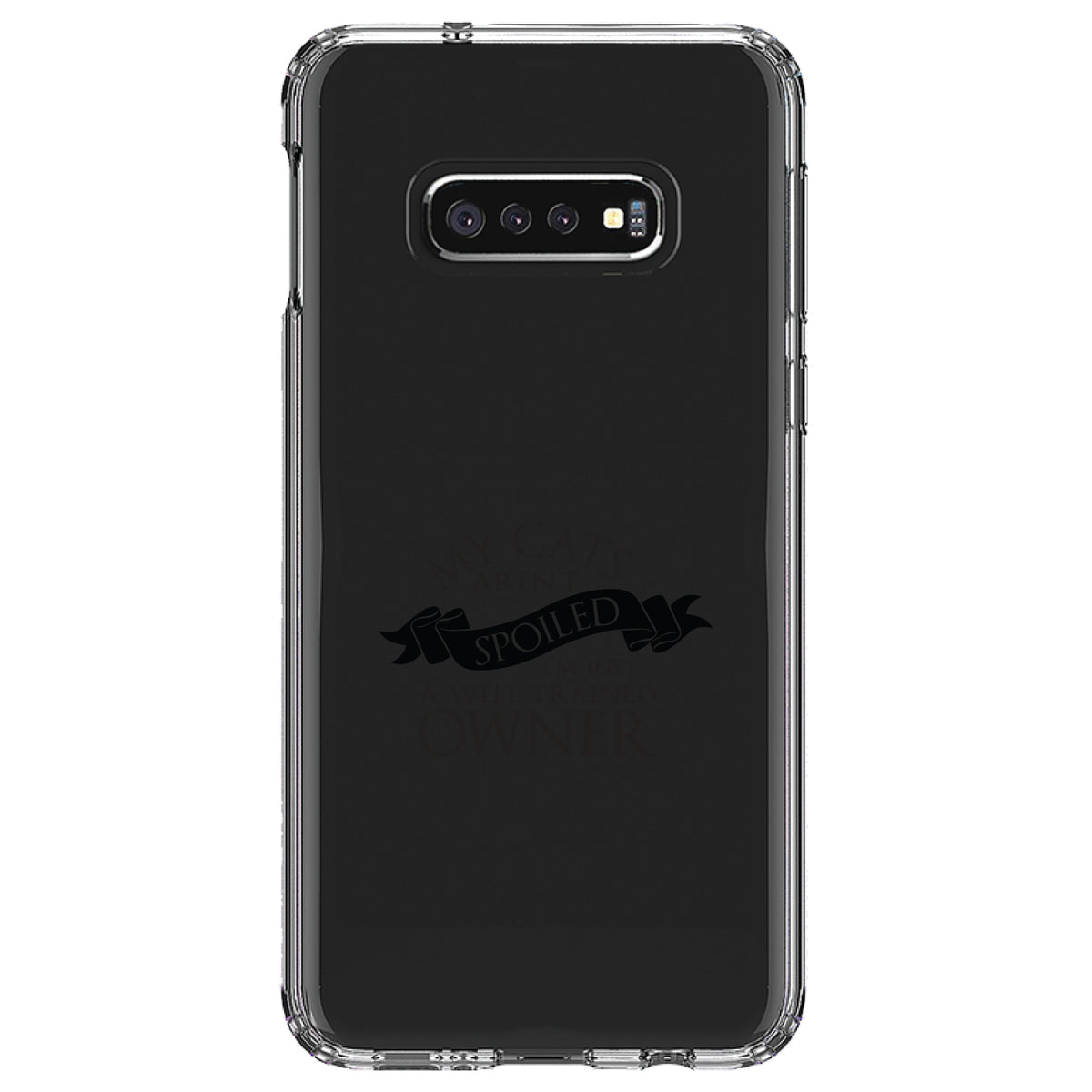 Cats Aren't Spoiled Well Trained Owner Clear Shockproof iPhone Case, view 18