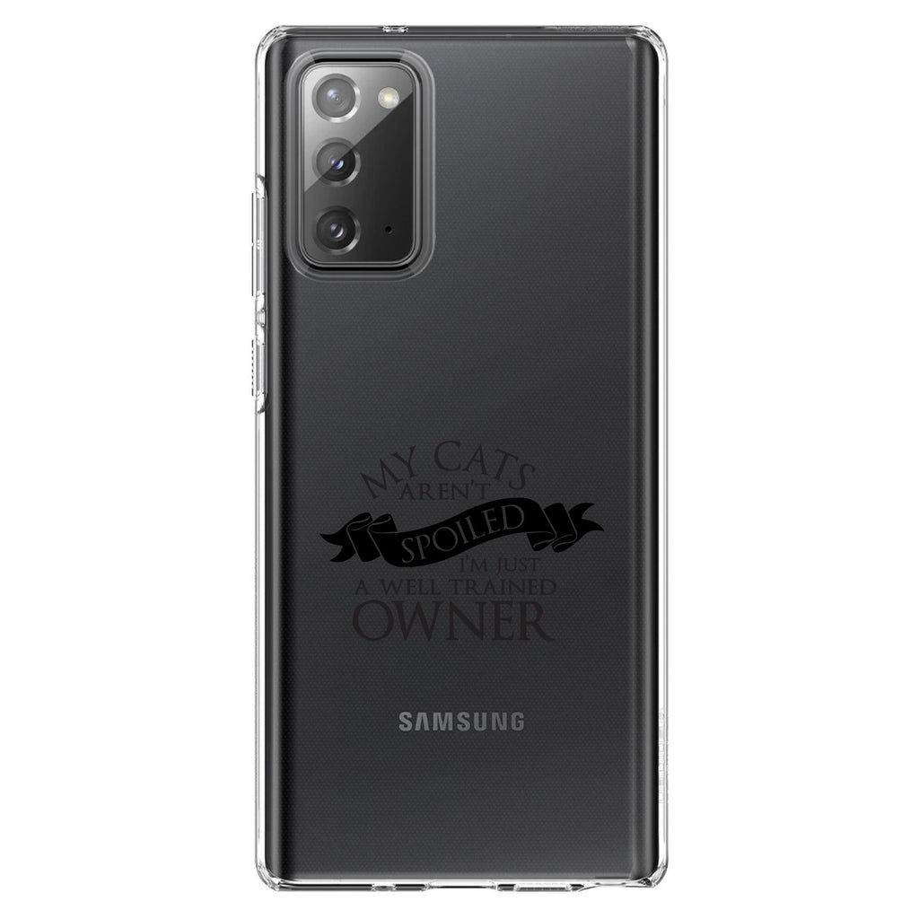 Cats Aren't Spoiled Well Trained Owner Clear Shockproof iPhone Case, view 8