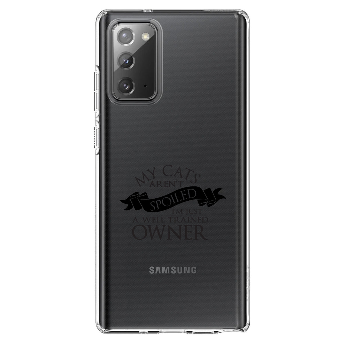 Cats Aren't Spoiled Well Trained Owner Clear Shockproof iPhone Case, view 8