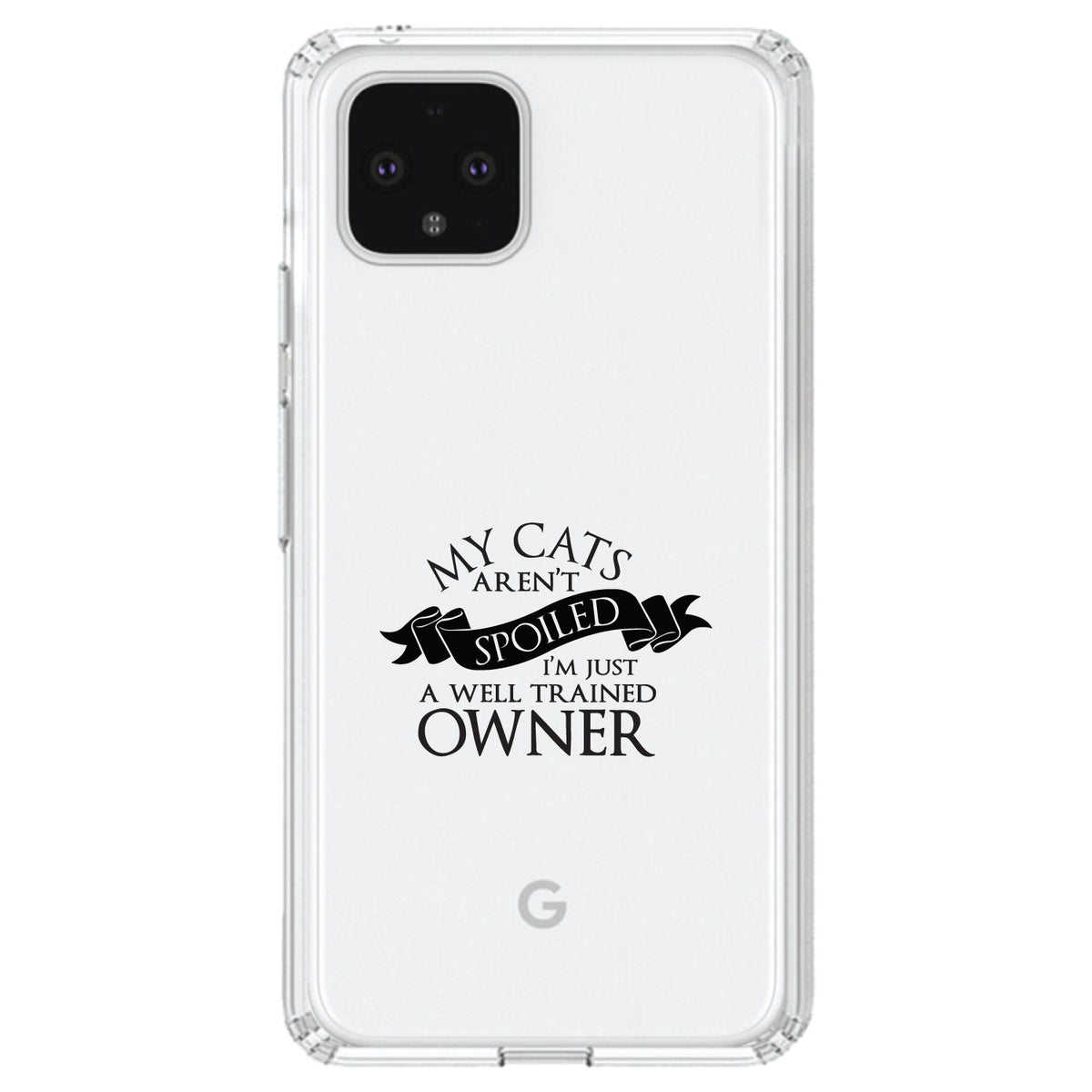 Cats Aren't Spoiled Well Trained Owner Clear Shockproof iPhone Case, view 24