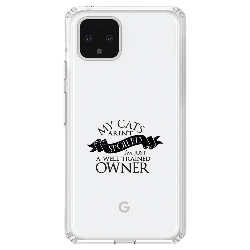 Cats Aren't Spoiled Well Trained Owner Clear Shockproof iPhone Case, view 23