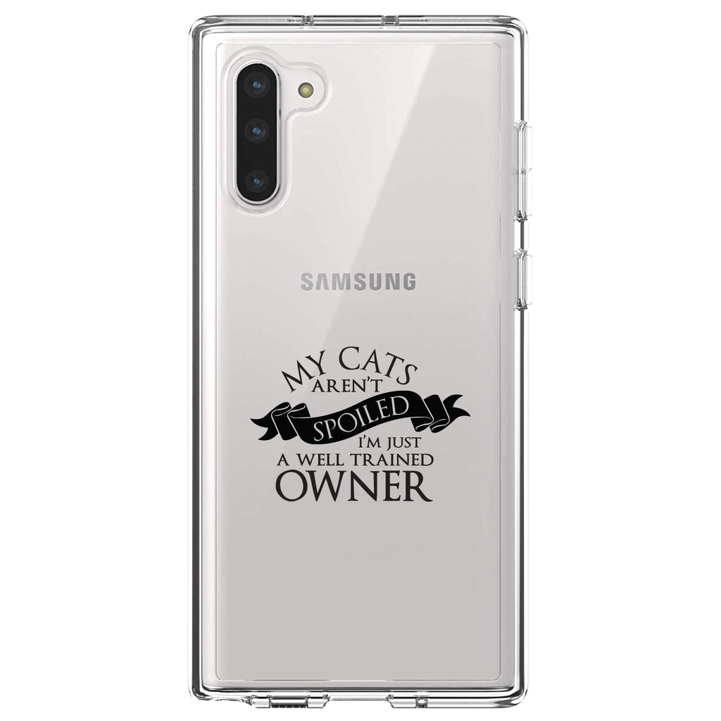 Cats Aren't Spoiled Well Trained Owner Clear Shockproof iPhone Case, view 9