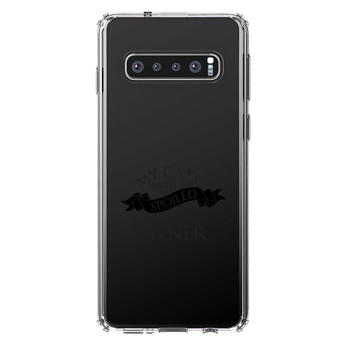 Cats Aren't Spoiled Well Trained Owner Clear Shockproof iPhone Case, view 17