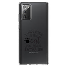 DistinctInk® Clear Shockproof Hybrid Case for Apple iPhone / Samsung Galaxy / Google Pixel - I Work Hard So My Cat Can Have a Better Life