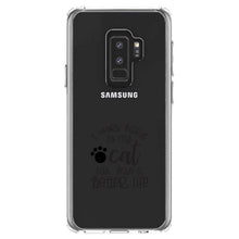 DistinctInk® Clear Shockproof Hybrid Case for Apple iPhone / Samsung Galaxy / Google Pixel - I Work Hard So My Cat Can Have a Better Life