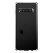 DistinctInk® Clear Shockproof Hybrid Case for Apple iPhone / Samsung Galaxy / Google Pixel - I Work Hard So My Cat Can Have a Better Life