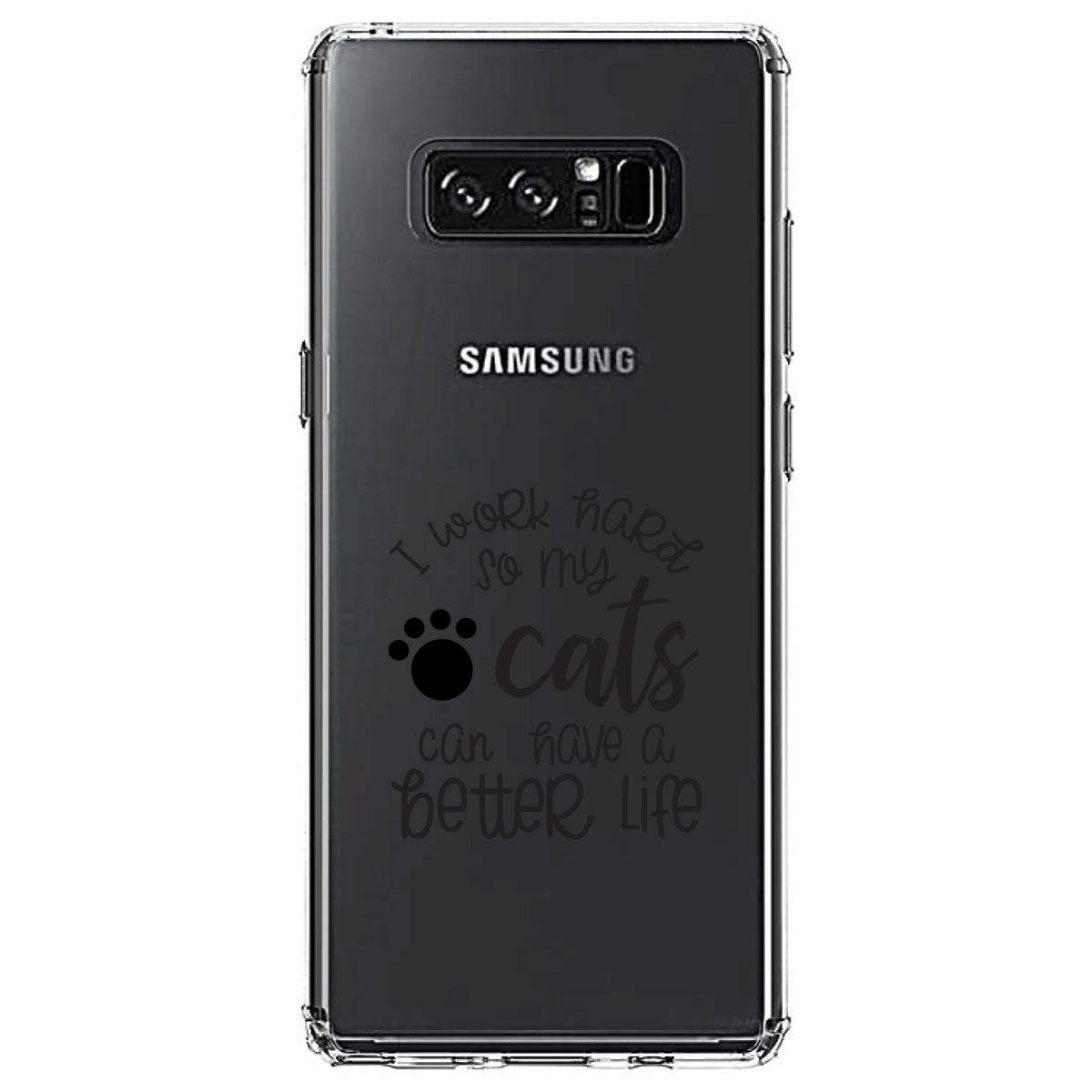 I Work Hard So My Cats Can Have a Better Life Clear Shockproof iPhone Case, view 12
