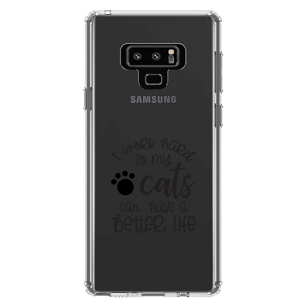 I Work Hard So My Cats Can Have a Better Life Clear Shockproof iPhone Case, view 11