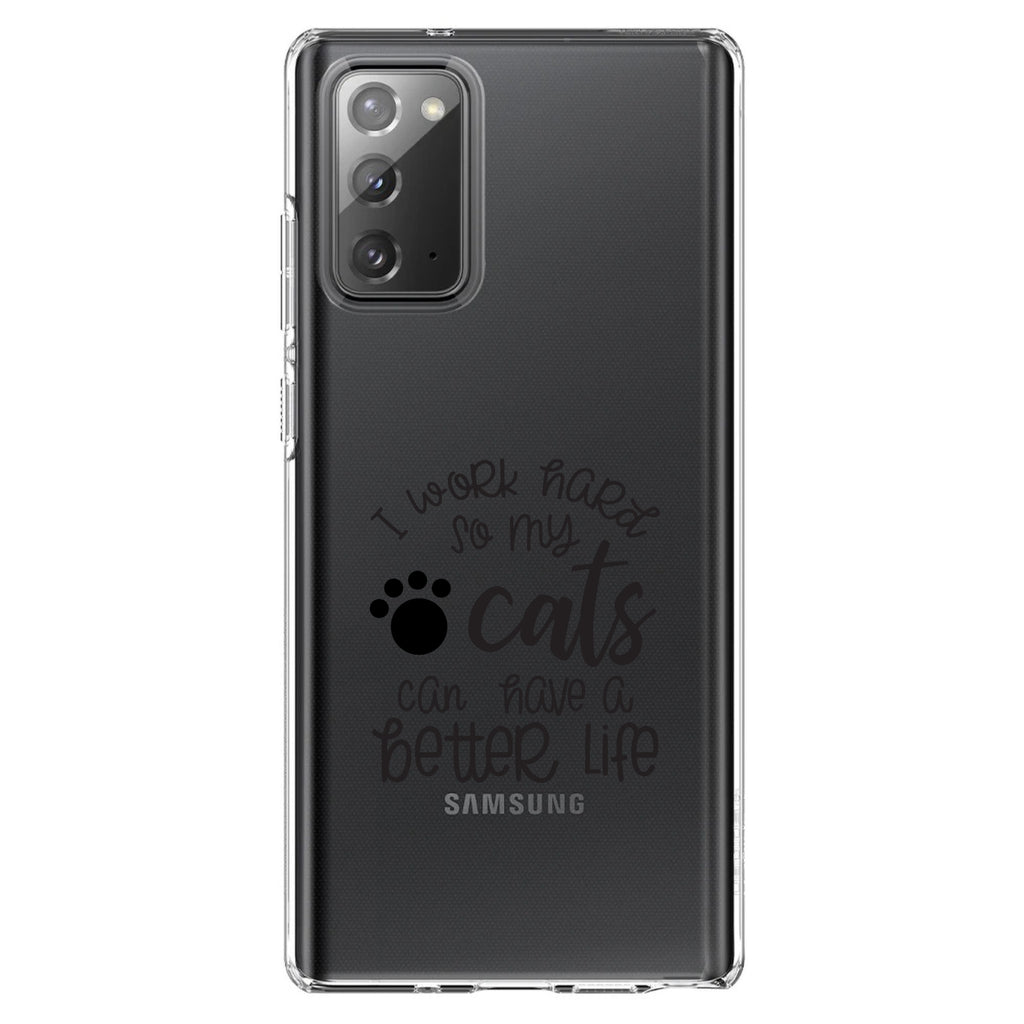 I Work Hard So My Cats Can Have a Better Life Clear Shockproof iPhone Case, view 8